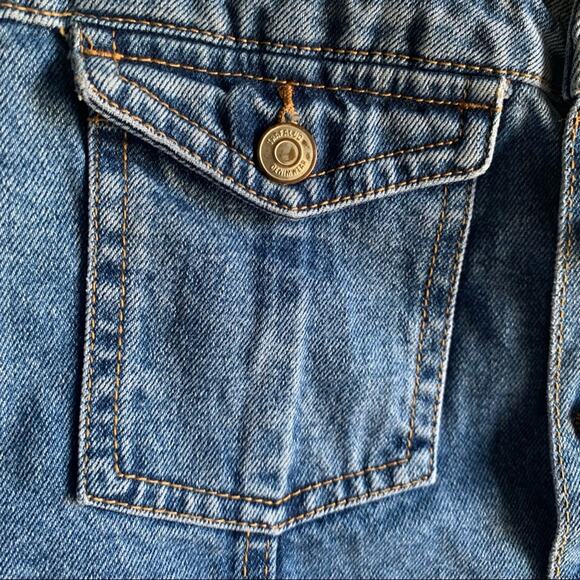 Zara Button Down Cut Off Denim Skirt Size Large - Picture 6 of 6